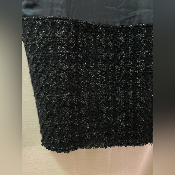 ANIMALE black 100% silk and wool dress with beaded and sheer upper size 38 - Picture 3 of 10